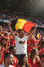 Belgium World Cup 2026 T-Shirt - Bold Graffiti Flag Design by StayClothed.com