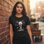 Cat with Pink Bow Tie and Shoes T-Shirt - Valentine's Day Charm & Style by StayClothed.com