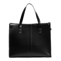 Zatchels Black Handmade Leather Shopper Bag