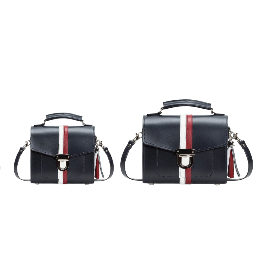Zatchels British Edit Sugarcube handbag size guide view