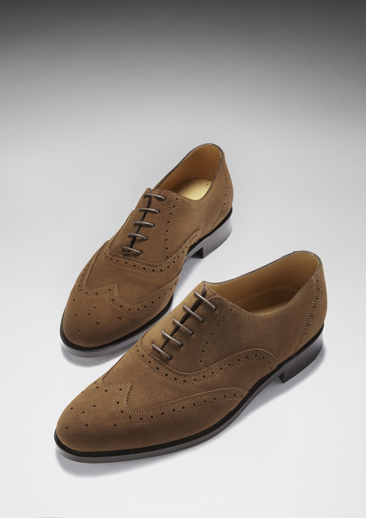 Hugs & Co Mens Brown Suede Brogues Welted Leather Sole