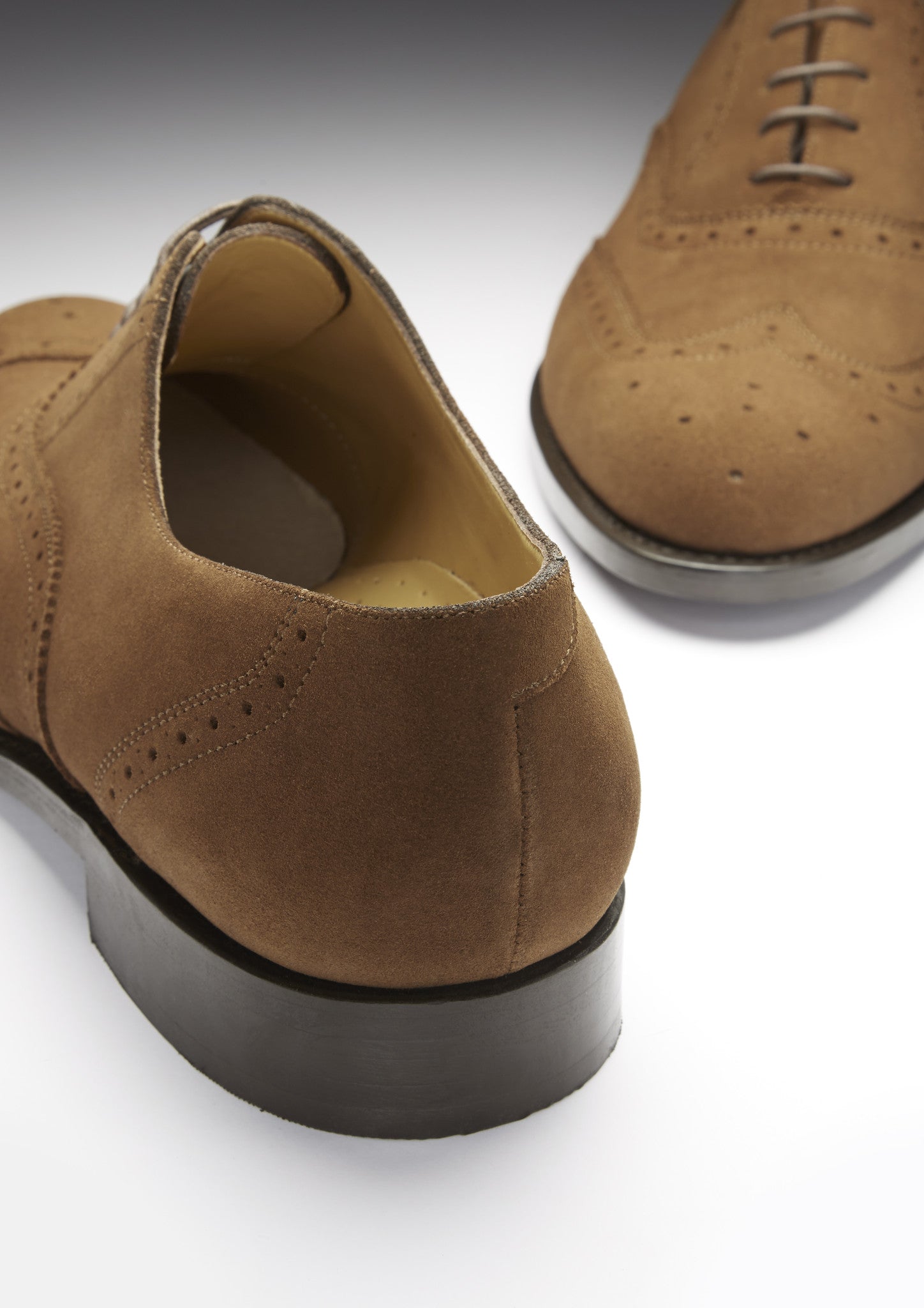 Hugs & Co Mens Brown Suede Brogues Welted Leather Sole