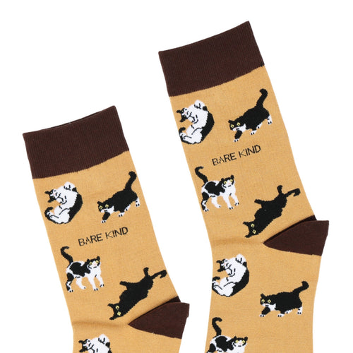 Bare Kind Save the Brown Cat Bamboo Socks