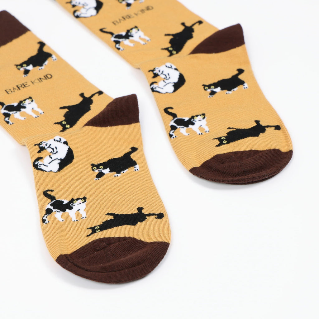 Bare Kind Brown Cat Pet Pair Bamboo Sock Set