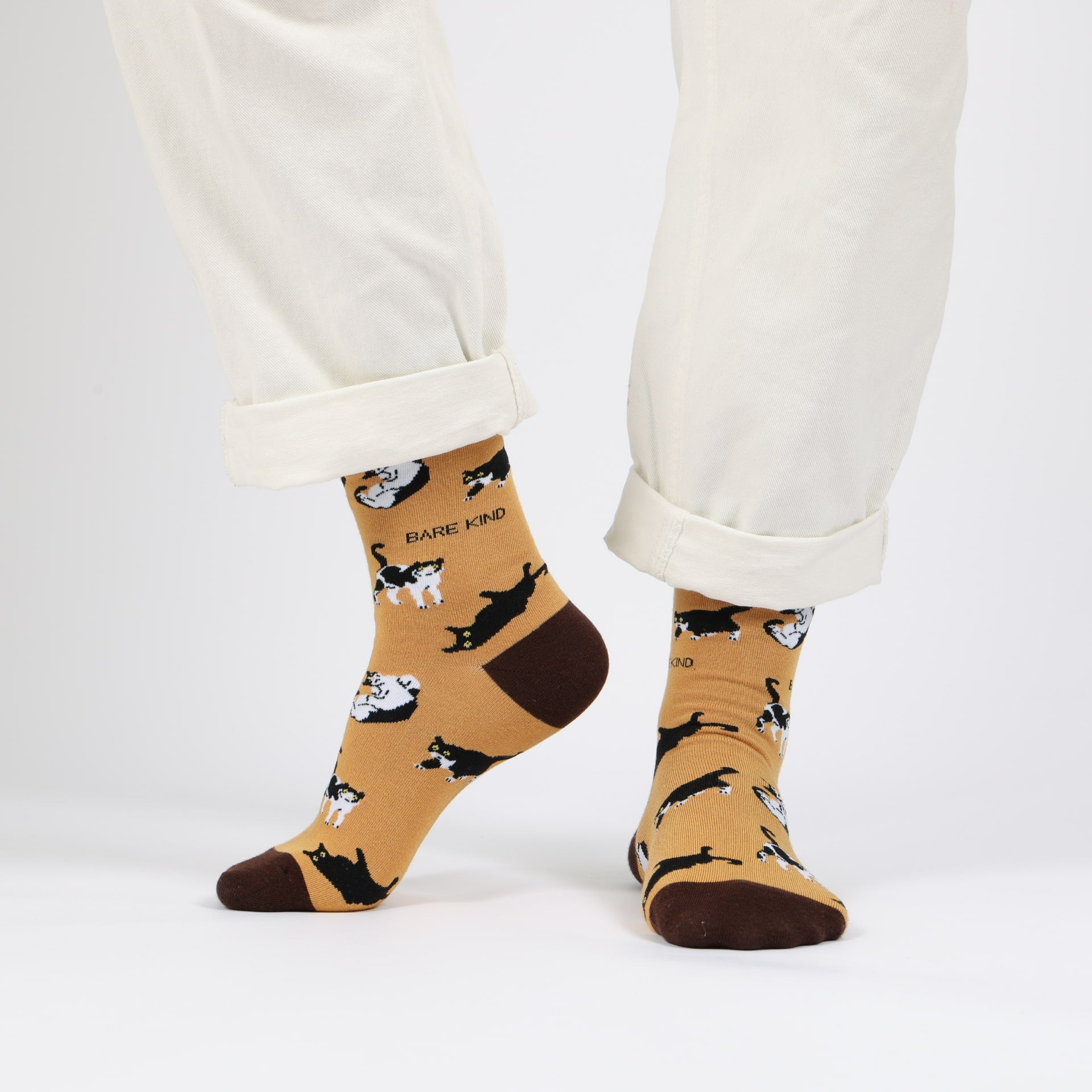 Bare Kind Save the Brown Cat Bamboo Socks