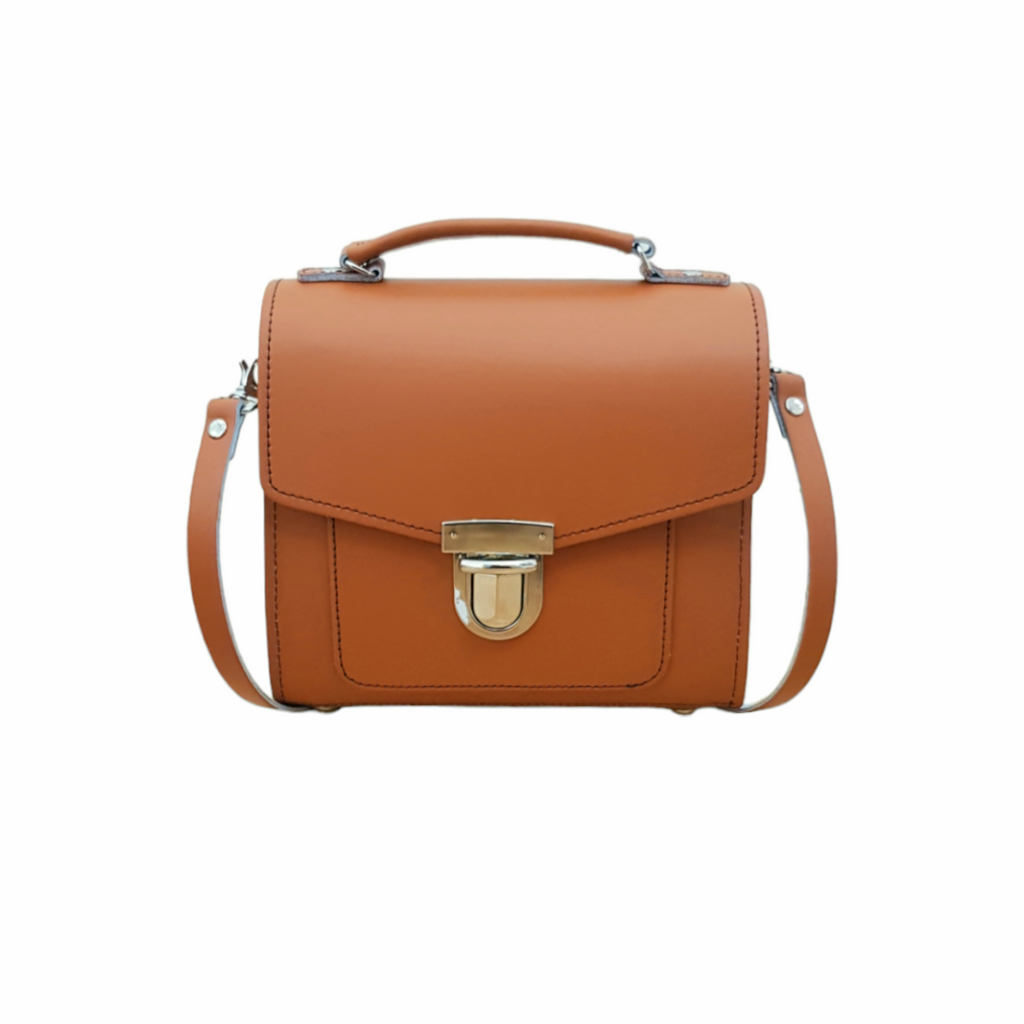 Zatchels Burnt Orange Sugarcube handbag additional view
