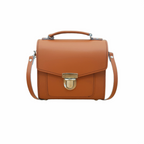 Zatchels Burnt Orange Sugarcube handbag additional view