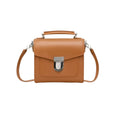 Zatchels Burnt Orange Sugarcube Handmade Leather Handbag front view