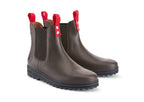 Busby Mens Winter Chelsea Boots Brown Leather