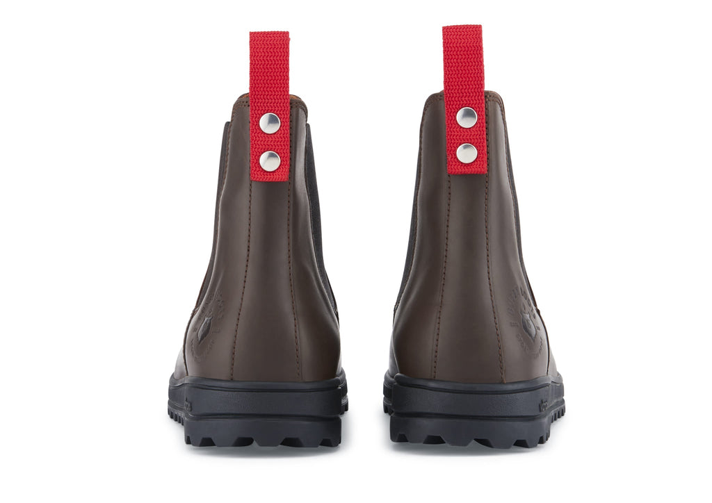 Busby Mens Winter Chelsea Boots Brown Leather