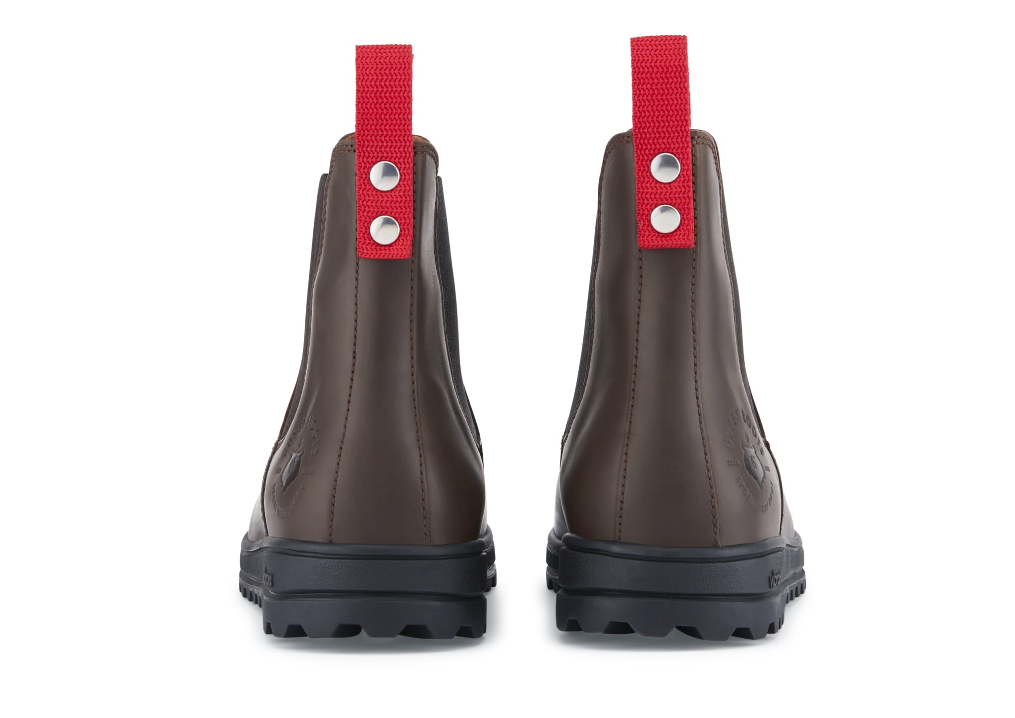 Busby Mens Winter Chelsea Boots Brown Leather