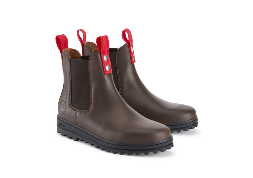 Busby Womens Winter Chelsea Boots Brown Leather