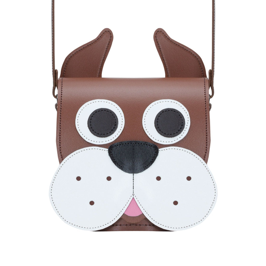 Zatchels Buster Dog Handmade Leather Bag front view