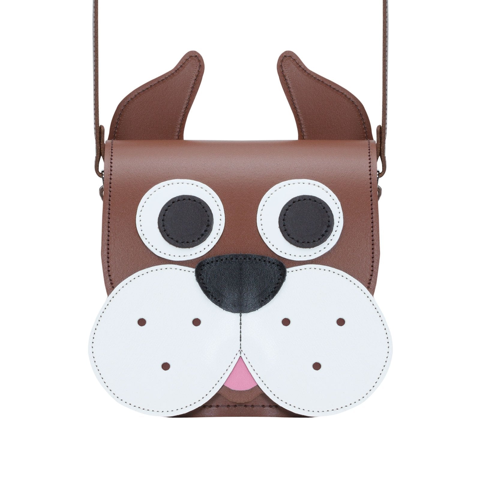 Zatchels Buster Dog Handmade Leather Bag front view