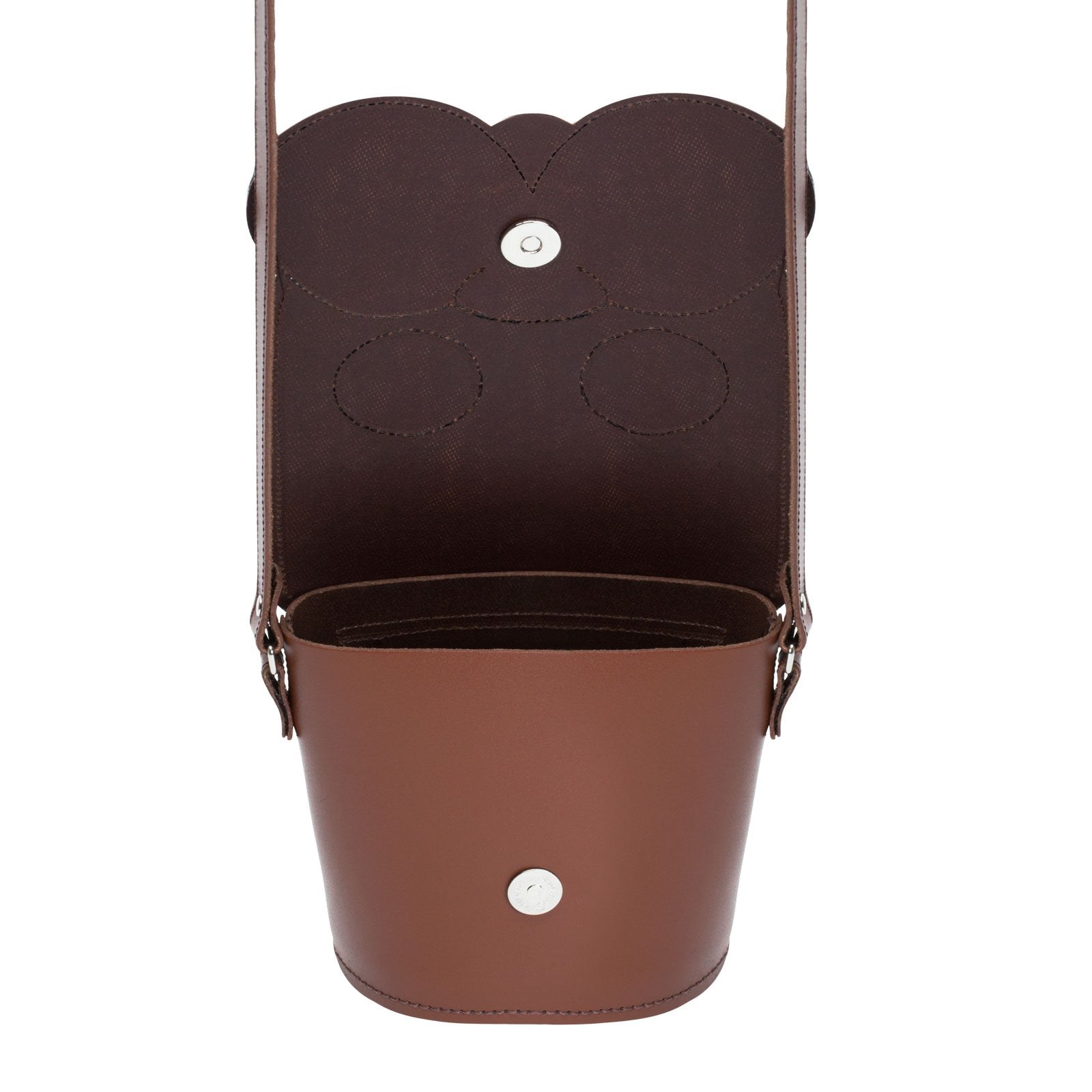 Zatchels Buster Dog leather bag open view