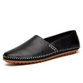 Mens Leather Round Toe Loafers