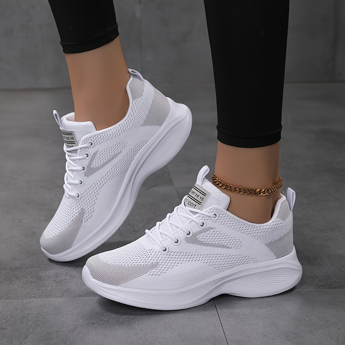 Womens Breathable Lightweight Low Top Lace Up Trainers