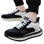 Mens Low Top Lace Up Round Toe Trainers
