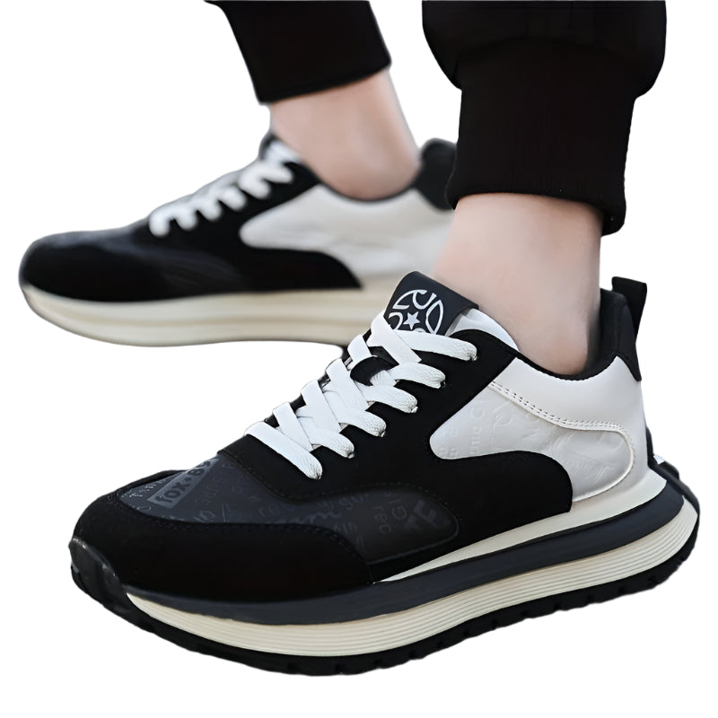 Mens Low Top Lace Up Round Toe Trainers