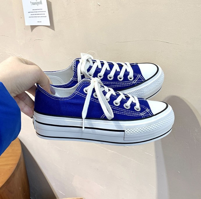 Unisex Canvas Thick Sole Trainers
