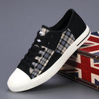 Mens Canvas Lightweight Height Increasing Low Top Trainers