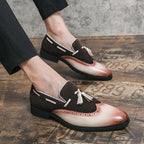 Mens Leather Round Toe Loafers