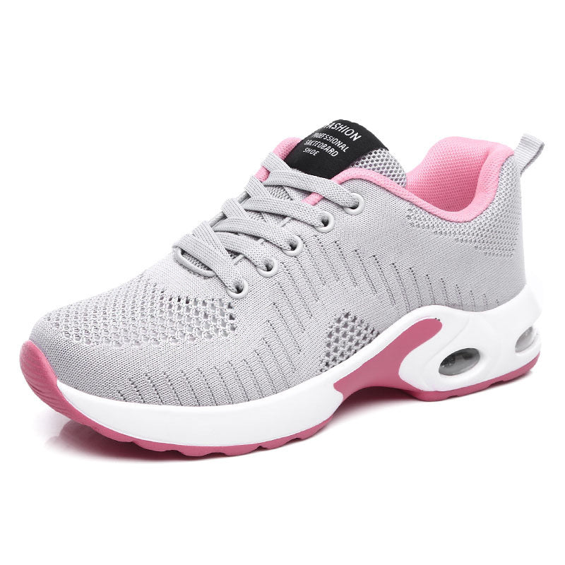 Womens Breathable Mesh Lightweight Lace Up Round Toe Running Trainers