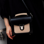 Zatchels Cafe Noir Sugarcube handbag model view