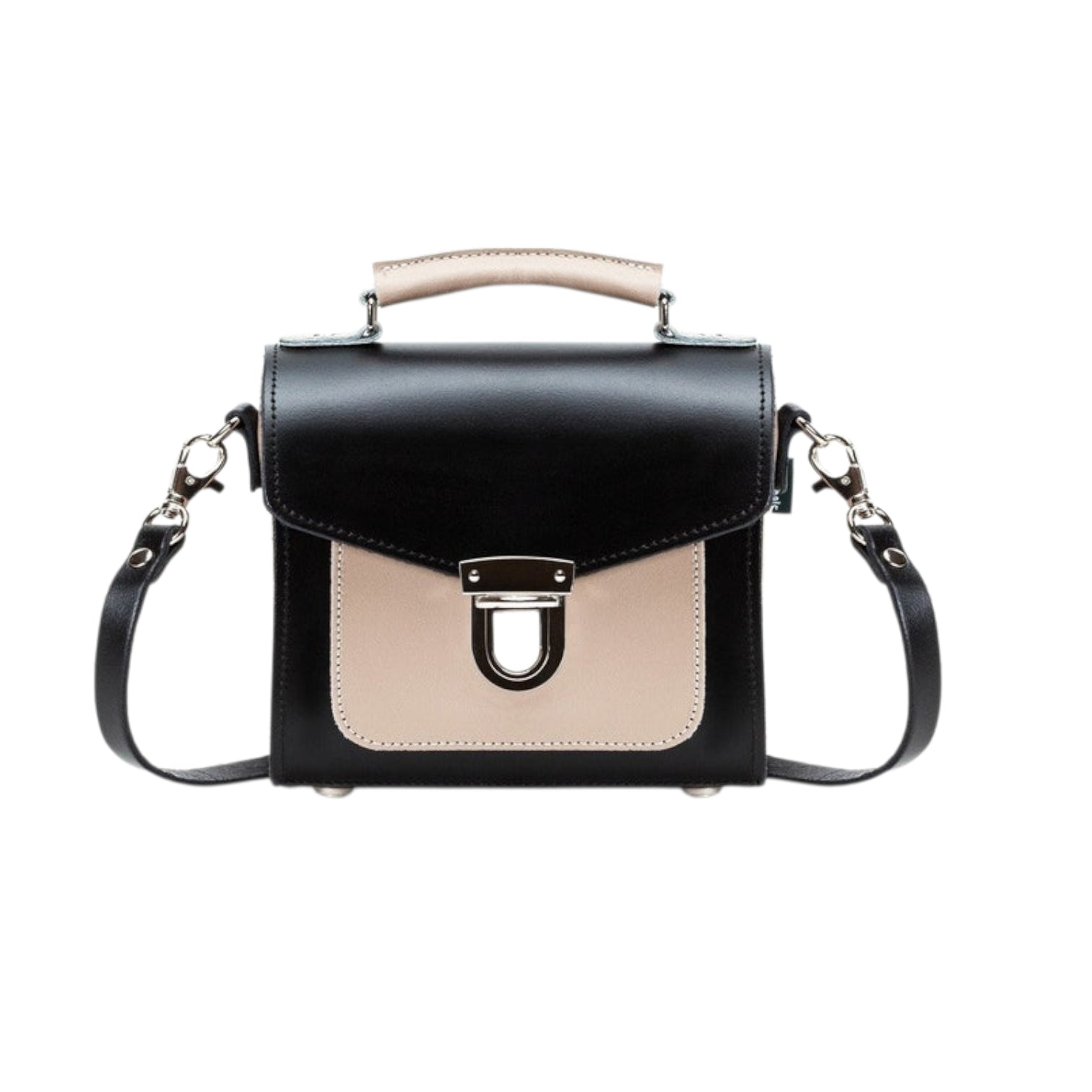 Zatchels Cafe Noir Sugarcube Handmade Leather Handbag front view