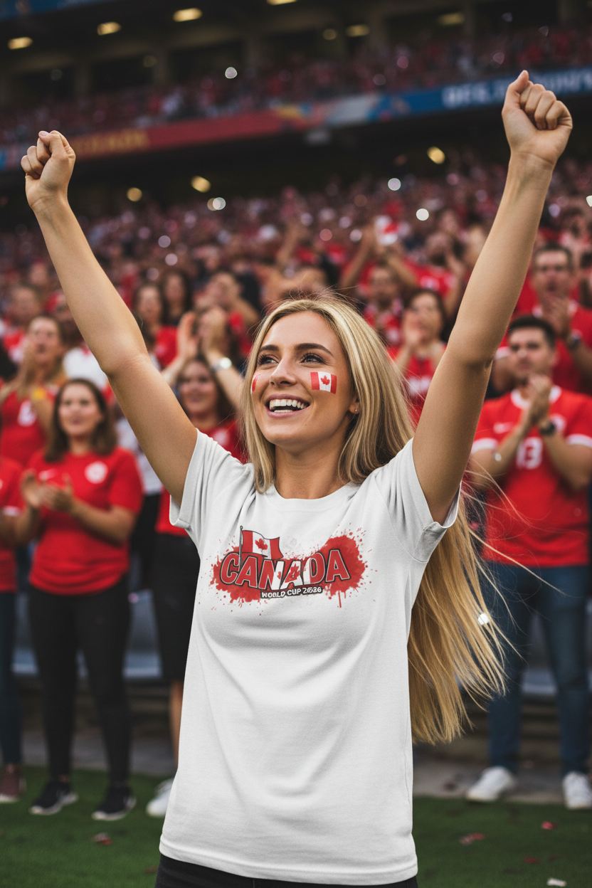 Canada World Cup 2026 T-Shirt - Bold Graffiti Flag Design by StayClothed.com