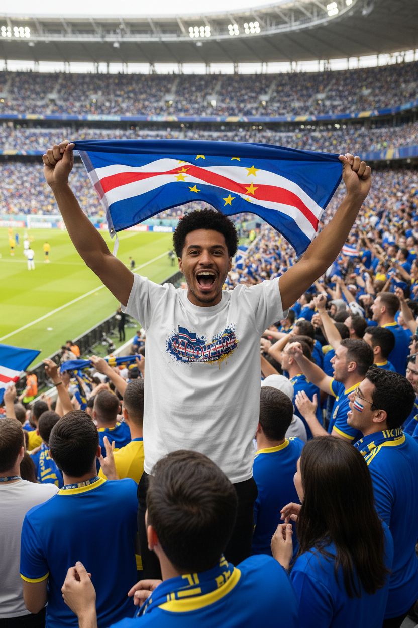 Cape Verde World Cup 2026 T-Shirt - Bold Graffiti Flag Design by StayClothed.com