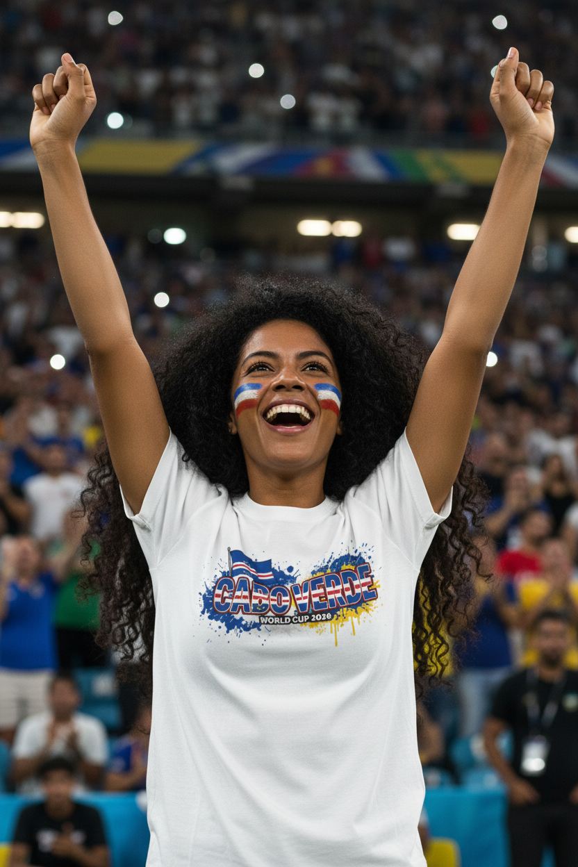 Cape Verde World Cup 2026 T-Shirt - Bold Graffiti Flag Design by StayClothed.com