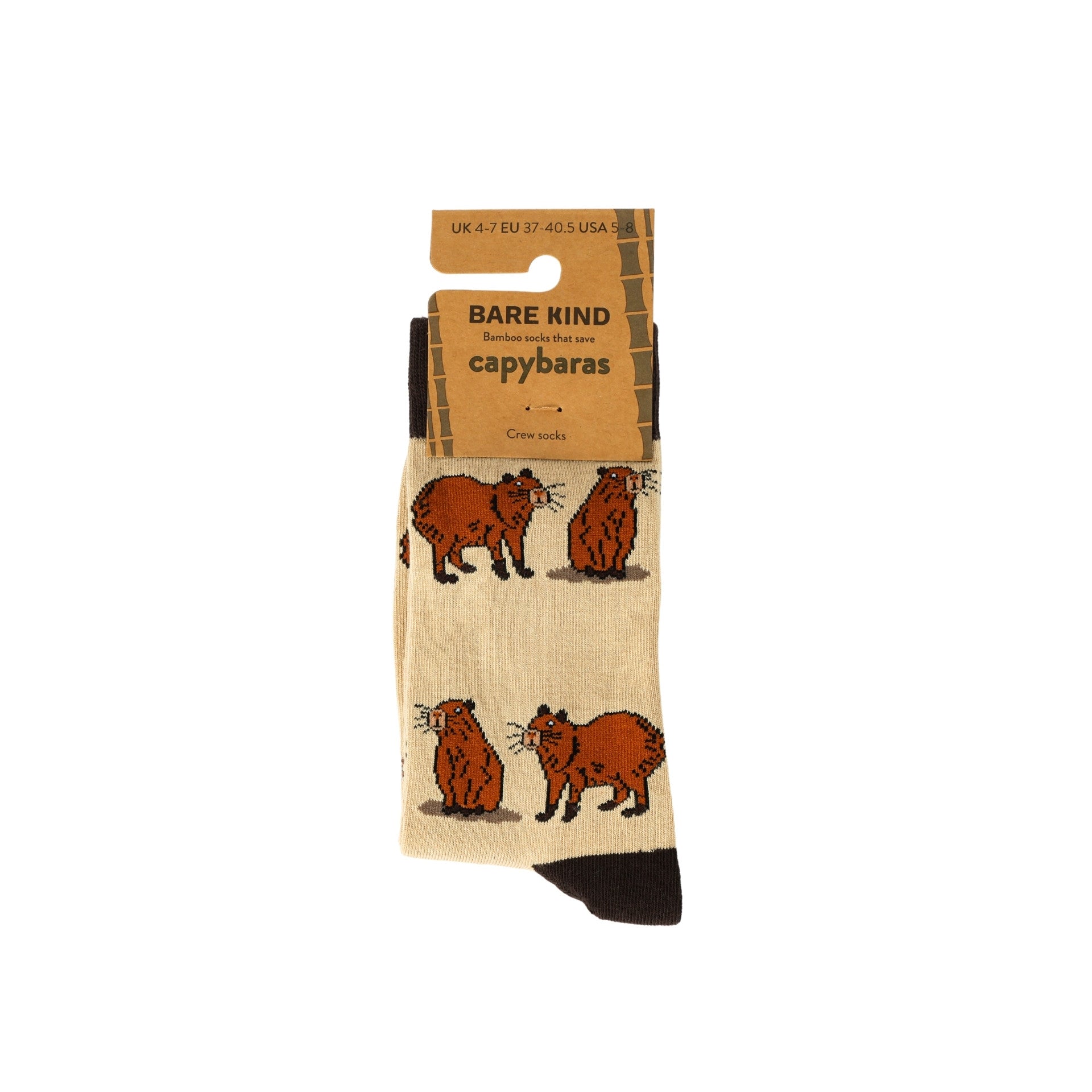 Bare Kind Save the Capybara Bamboo Socks