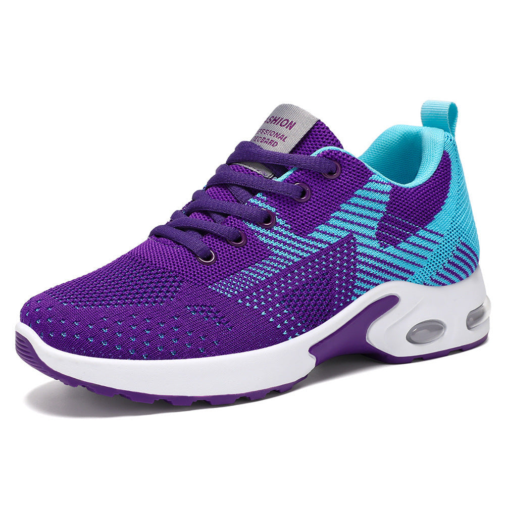 Womens Breathable Mesh Lightweight Low Top Lace Up Running Trainers