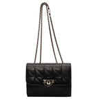 Womens Chain Lock Shoulder Messenger Bag