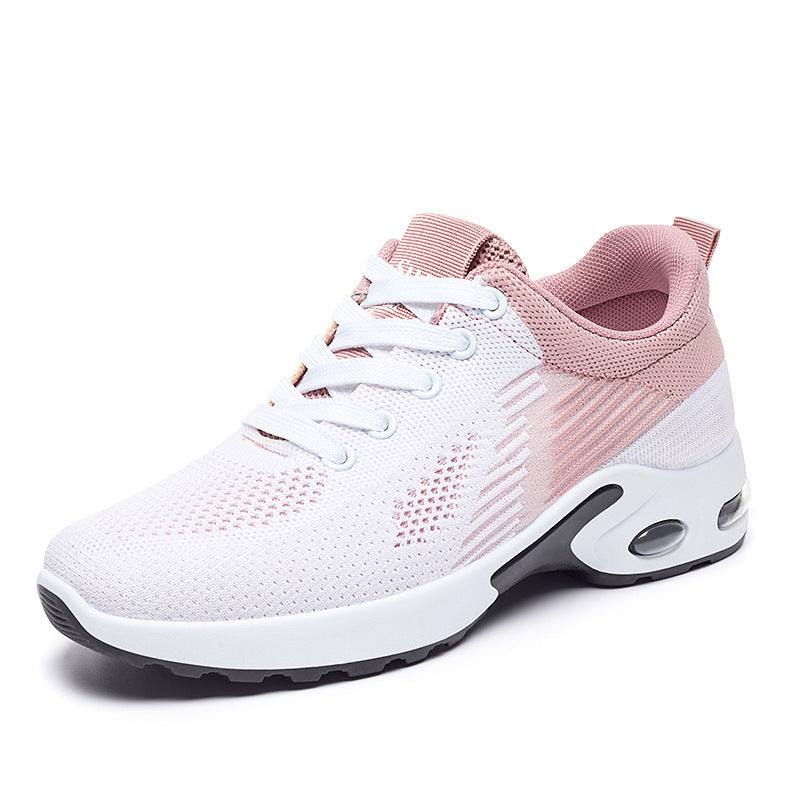Womens Breathable Mesh Lace Up Round Toe Running Trainers