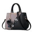Womens Floral Pattern Spliced Colour Shoulder Bag