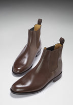 Hugs & Co Mens Brown Leather Chelsea Boots Welted Leather Sole