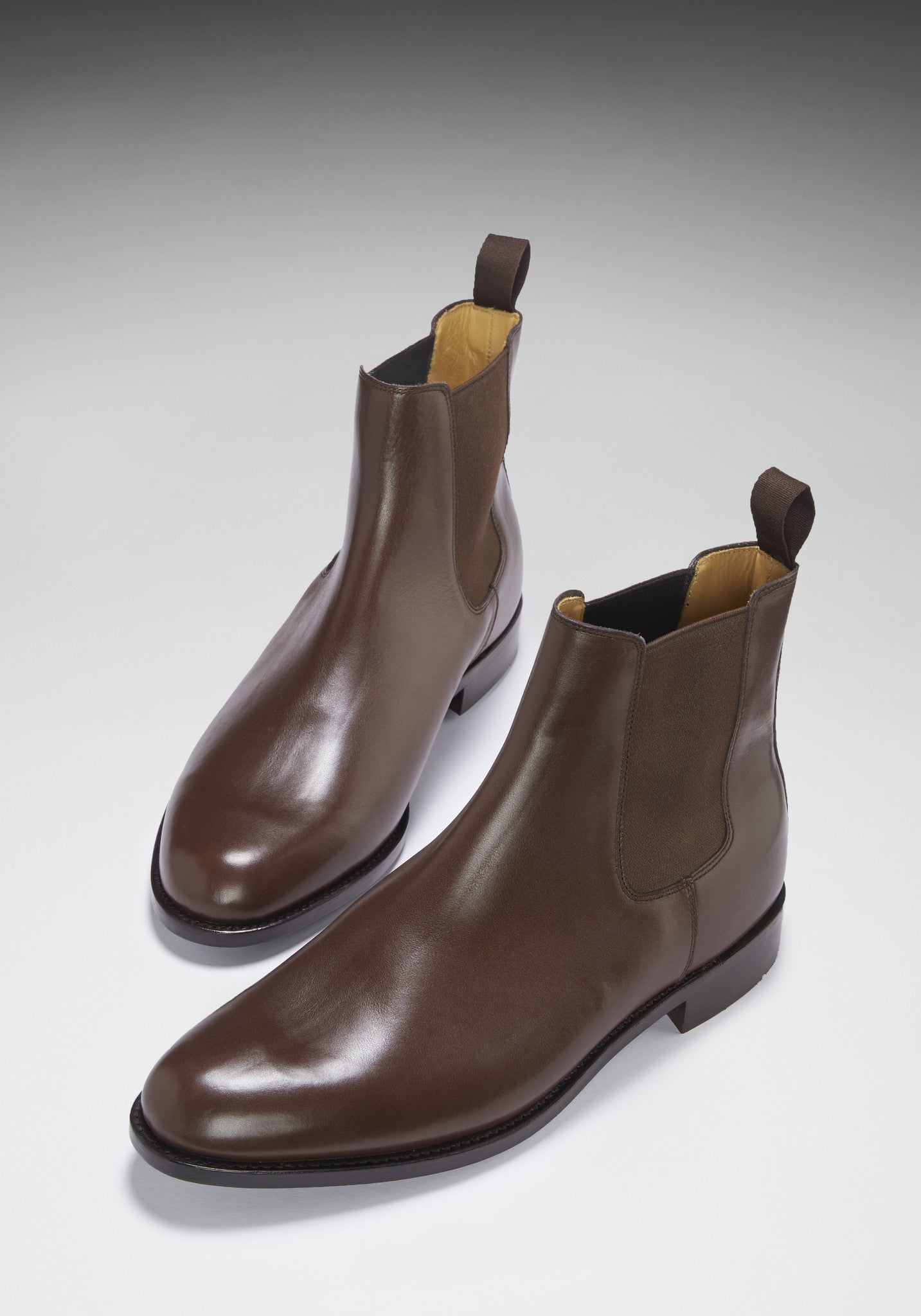 Hugs & Co Mens Brown Leather Chelsea Boots Welted Leather Sole