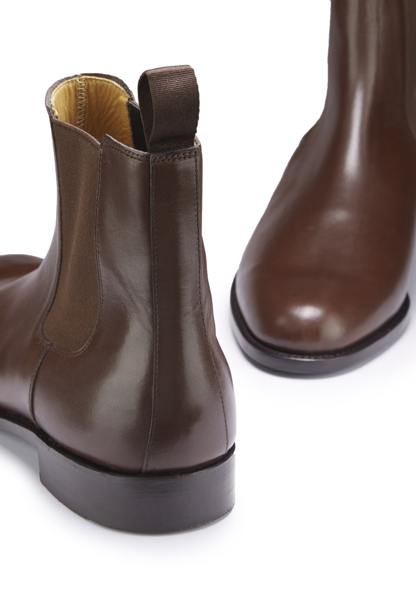 Hugs & Co Mens Brown Leather Chelsea Boots Welted Leather Sole