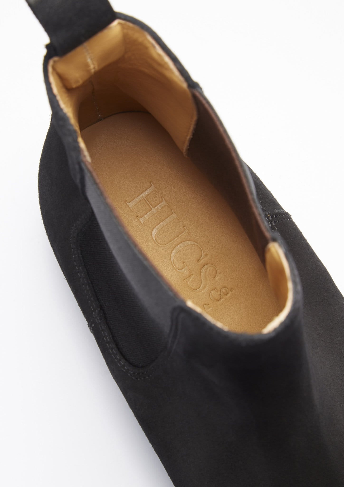 Hugs & Co Mens Black Suede Chelsea Boots Welted Leather Sole