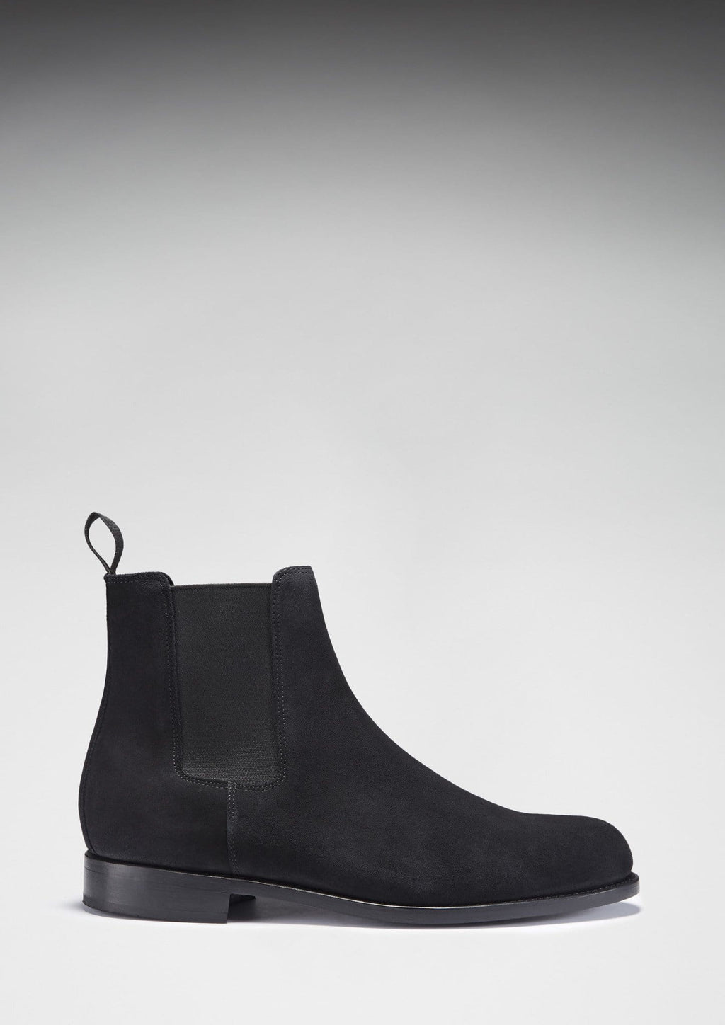 Hugs & Co Mens Black Suede Chelsea Boots Welted Leather Sole