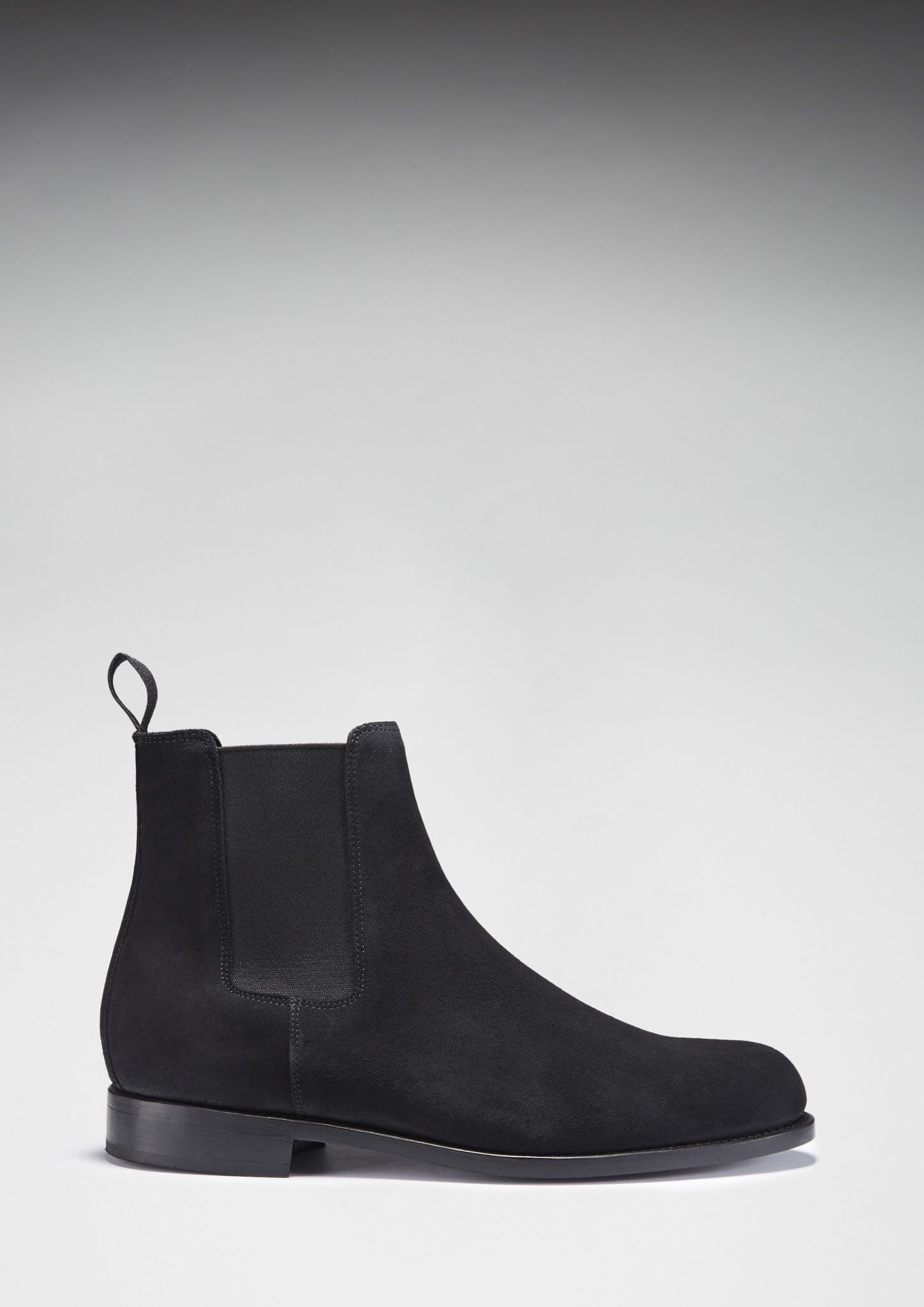 Hugs & Co Mens Black Suede Chelsea Boots Welted Leather Sole