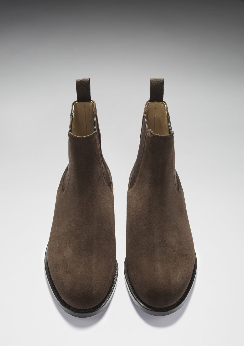 Hugs & Co Mens Brown Suede Chelsea Boots Welted Leather Sole