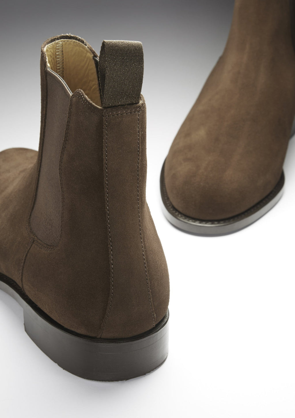 Hugs & Co Mens Brown Suede Chelsea Boots Welted Leather Sole