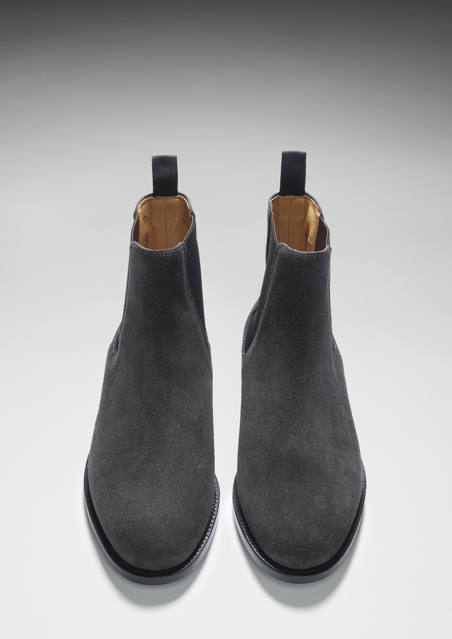 Hugs & Co Mens Grey Suede Chelsea Boots Welted Leather Sole