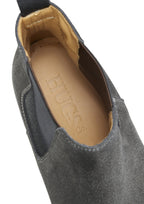 Hugs & Co Mens Grey Suede Chelsea Boots Welted Leather Sole