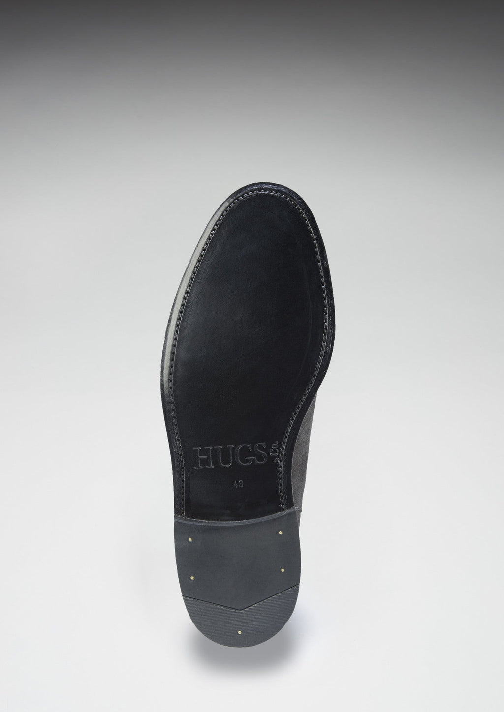 Hugs & Co Mens Grey Suede Chelsea Boots Welted Leather Sole