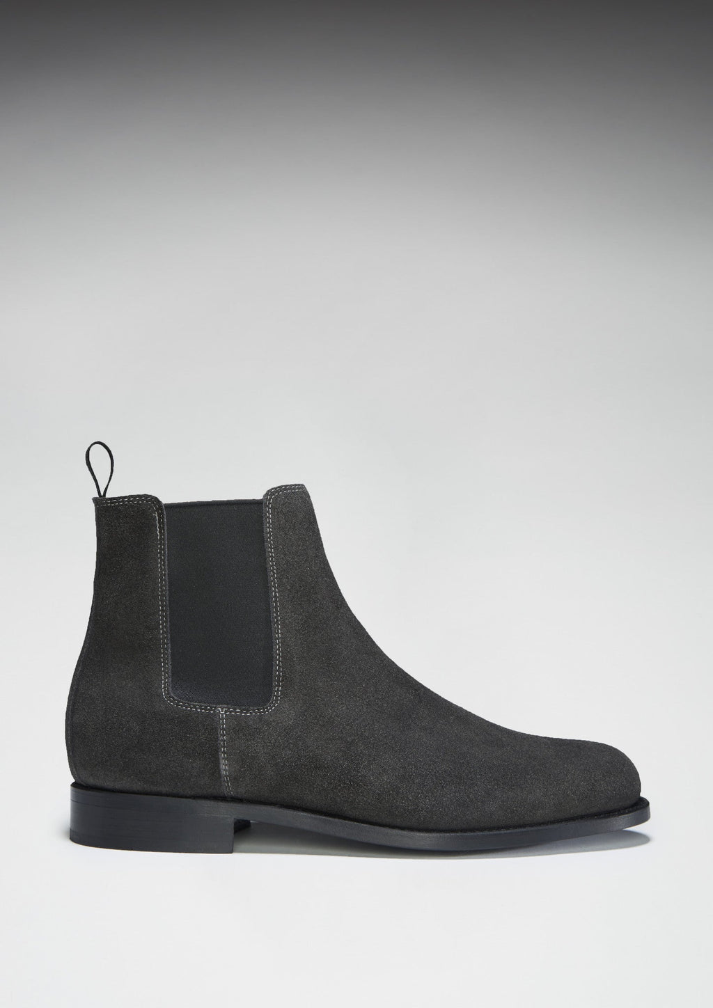 Hugs & Co Mens Grey Suede Chelsea Boots Welted Leather Sole