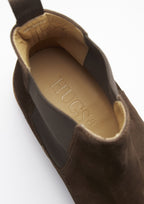 Hugs & Co Mens Brown Suede Chelsea Boots Crepe Rubber Welted Sole